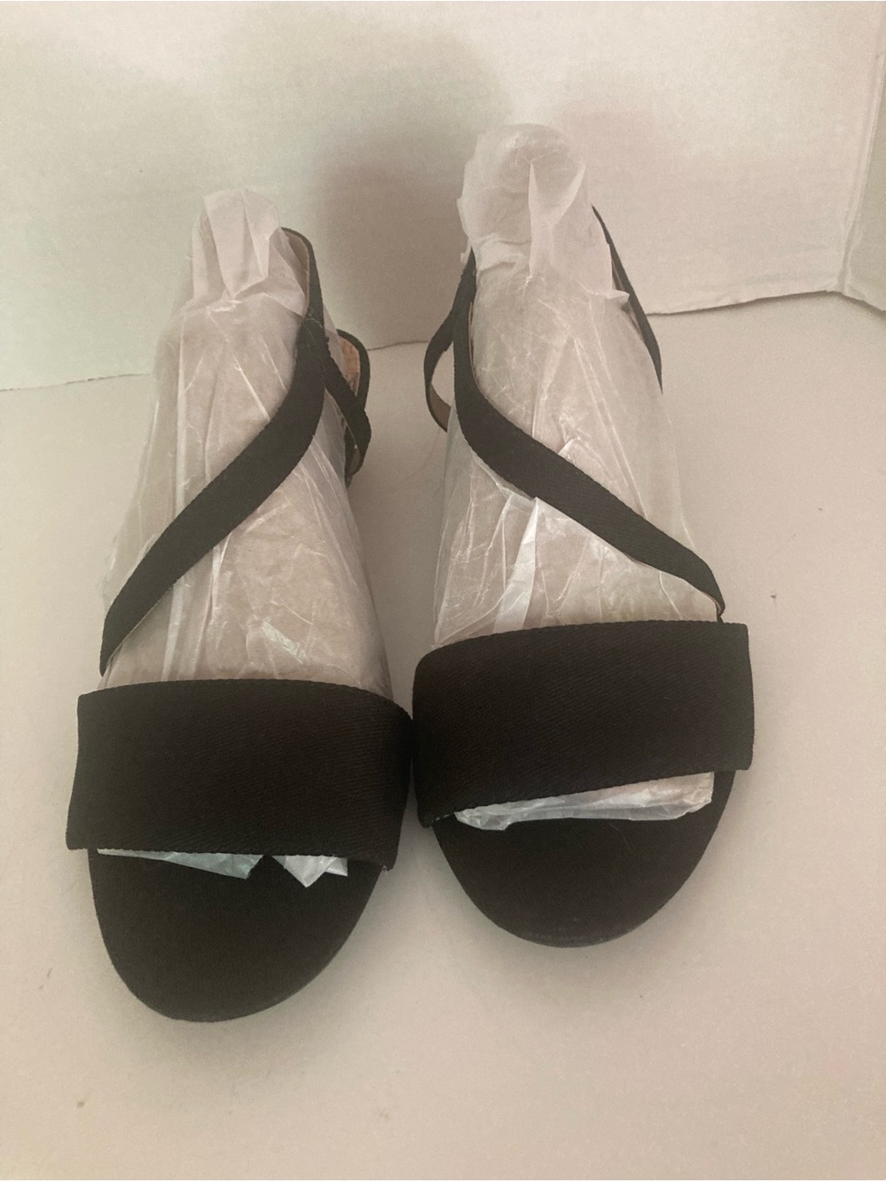 Life Stride Black Slingback Cork Wedge Sandals - Picture 5 of 6